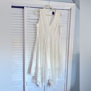 Handkerchief hem lace dress